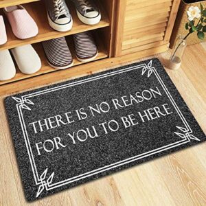 Funny Welcome Mats for Entrance Indoor Personalized Kitchen Rugs and Mats Anti-Slip Novelty Gift Mat(23.7 X 15.9 in) (There is No Reason for You to Be Here)