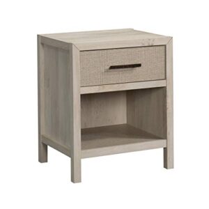 sauder pacific view wood and metal nightstand in chalked chestnut oak