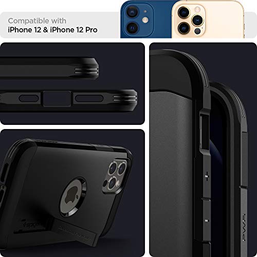 Spigen for iPhone 12 Pro Case, Tough Armor Case for iPhone 12 & 12 Pro - Black