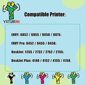 YATUNINK Remanufactured 67 Ink Cartridges Replacement for HP 67XL 67 XL Black Ink cartridge for HP Envy Pro 6455 Envy 6052 Envy 6055 Envy 6058 Envy 6075 Deskjet 4155 Deskjet 2732 2752 Printer (2 Pack)