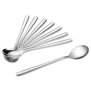 spoons, korean soup spoons,stainless steel spoon with long handle set of 8