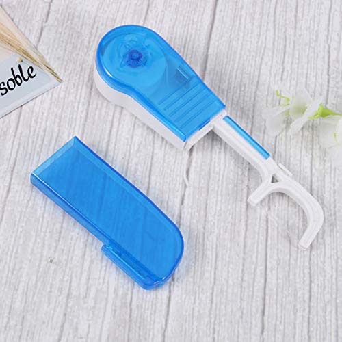 ARTIBETTER 2pcs Dental Floss Holder with 2pcs 30 Meters Dental Floss Dental Floss Replacement Rack for Oral Care (Blue)