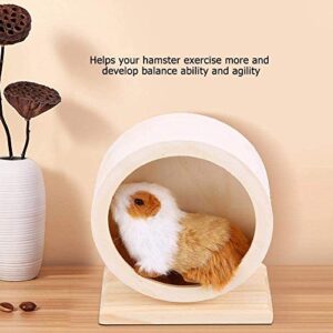 XINGFENSIFNE Hamster Exercise Wheel Silent Spinner with Disassemble Base, Wooden Running Wheel for Syrian Hamster, Dwarf Hamster,Mice,Guinea Pigs and Other Small Animals, 6 inch