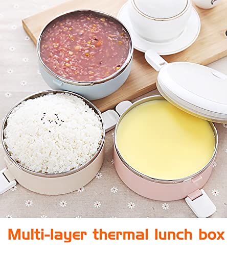 AOSUYOU 3 Layer Stainless Steel Leakproof Lunch Box, Portable Carry Hand Food Storage Container for Work Lunches, Picnic, Travel, Camping with Lunch Bag