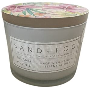 island orchid scented candle with wood lid