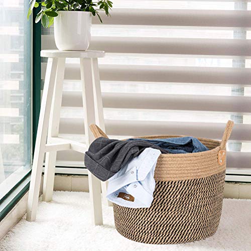 CHICVITA Large Jute Basket Woven Storage Basket with Handles