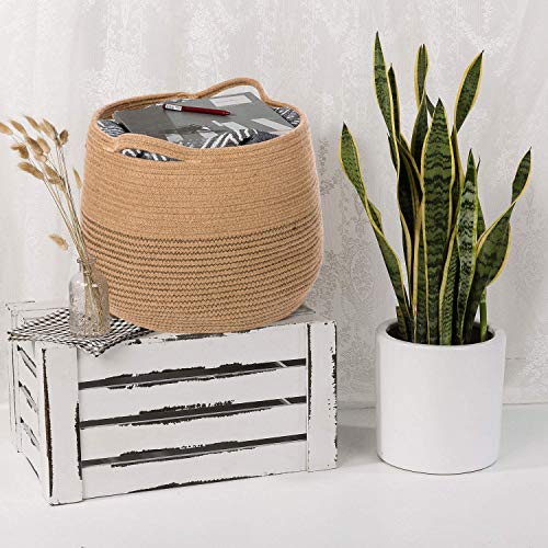 CHICVITA Large Jute Basket Woven Storage Basket with Handles