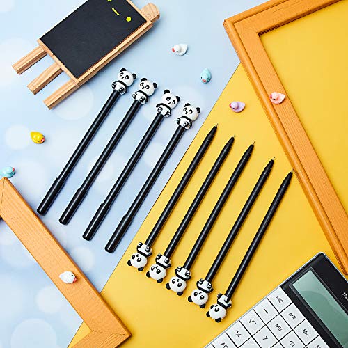 Zonon 20 Pcs Cute Panda Pens Animal Gel Ink Pens Cartoon Panda Writing Pens, 0.5 mm Kawaii Black Ink Pens for School Office Home Student Kids Present