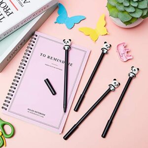 Zonon 20 Pcs Cute Panda Pens Animal Gel Ink Pens Cartoon Panda Writing Pens, 0.5 mm Kawaii Black Ink Pens for School Office Home Student Kids Present