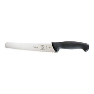 mercer culinary m23208 millennia black handle, 8-inch wavy edge wide, bread knife