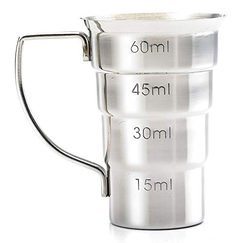 Barfly M37108 Drink Jigger, 2 oz, Stainless w/Handle