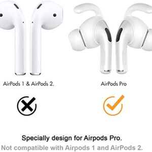 CANOPUS AirPods Pro Ear Hooks Compatible with Apple AirPods Pro, Anti-Slip Ear Covers Accessories (Not Fit in The Charging Case), 3 Pairs (White, Black & Blue) of Ear Tips with Silicone Storage Pouch