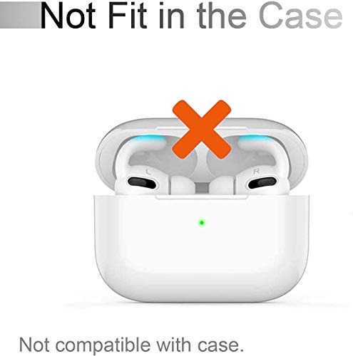 CANOPUS AirPods Pro Ear Hooks Compatible with Apple AirPods Pro, Anti-Slip Ear Covers Accessories (Not Fit in The Charging Case), 3 Pairs (White, Black & Blue) of Ear Tips with Silicone Storage Pouch