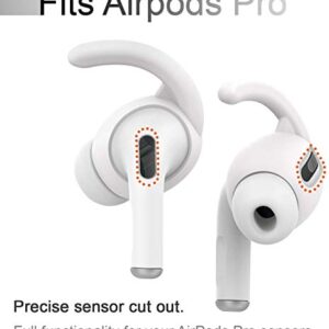 CANOPUS AirPods Pro Ear Hooks Compatible with Apple AirPods Pro, Anti-Slip Ear Covers Accessories (Not Fit in The Charging Case), 3 Pairs (White, Black & Blue) of Ear Tips with Silicone Storage Pouch