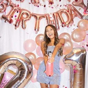 126 Pieces Rose Gold Balloons Birthday Party Decorations for Women, Rose Gold Balloon Garland Arch Kit, Rose Gold Pink and Gold Balloons for Baby Shower Graduation Bachelorette Globos Para Fiestas