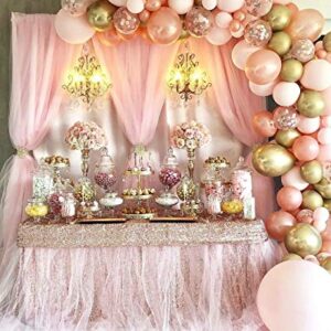 126 Pieces Rose Gold Balloons Birthday Party Decorations for Women, Rose Gold Balloon Garland Arch Kit, Rose Gold Pink and Gold Balloons for Baby Shower Graduation Bachelorette Globos Para Fiestas