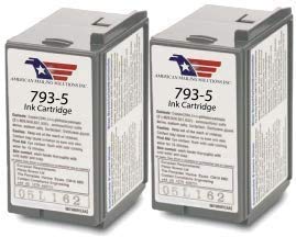 2-pack pitney bowes compatible 793-5 red ink cartridge