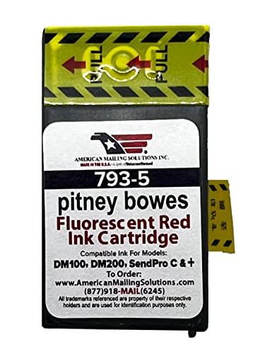 2-Pack Pitney Bowes Compatible 793-5 Red Ink Cartridge