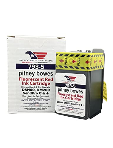 2-Pack Pitney Bowes Compatible 793-5 Red Ink Cartridge