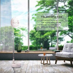 portable telescopic desktop fan folding atomizing hydrating led fan usb charging table fans