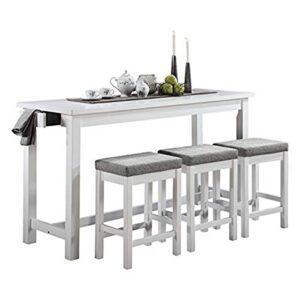 lexicon oreille 4-piece counter height dining set, white