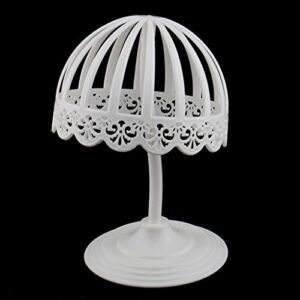 Bonarty 4 Lot Dome Shape Child Fedoras Hat Cap Wigs Display Holder Rack Stand White