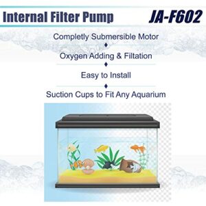 Aqua Dream 320 GPH Submersible Pump(1200L/H,20W) Quiet Internal Aquarium Powerhead Water Pump with 3-in-1 with Filter Functionality Circulation, Filtration,Oxygenation For Pond,Fish Tank,Fountain-1Pc