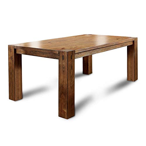 Posh Pollen Furniture, Bethley Solid Wood Dining Table, Brown