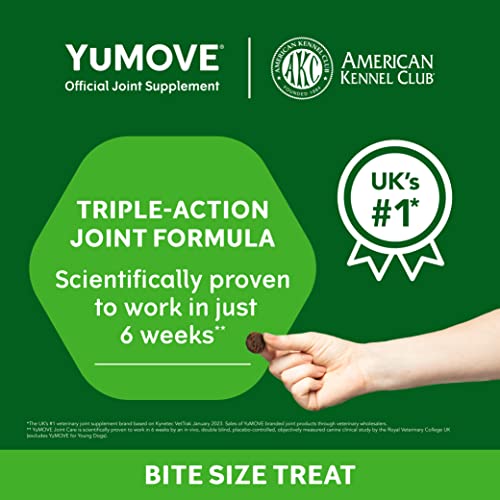 YuMOVE Dog Joint Supplement, Hip and Joint Supplement for Dogs with Glucosamine, Hyaluronic Acid, and Green Lipped Mussel and Omegas, Relief for Dog Hip and Joint Aches and Stiffness - 300 Bites