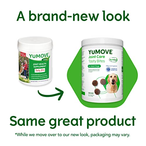 YuMOVE Dog Joint Supplement, Hip and Joint Supplement for Dogs with Glucosamine, Hyaluronic Acid, and Green Lipped Mussel and Omegas, Relief for Dog Hip and Joint Aches and Stiffness - 300 Bites