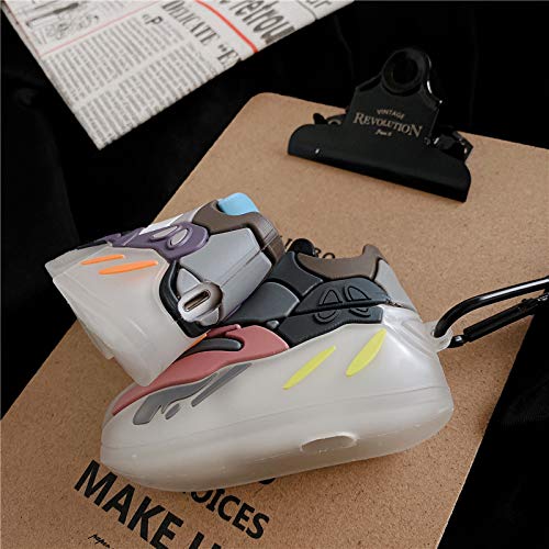 ZAHIUS Airpods Silicone Case Funny Cover Compatible for Apple Airpods 1&2 [3D Sneakers Shoe Design][Best Gift for Girl Boy] (Black)