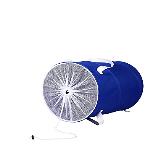 BAGAIL 85L Pop Up Laundry Hamper Bucket Cylindric, Foldable Clothes Bag, Folding Washing Bin,Large Capacity Collapsible Drawstring Closure Polyester Laundry Storage Basket with Handles(Blue)