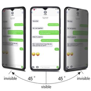 Anbel Design Anbzsign [2 Pack] Xiaomi Redmi Note 8 (2019/2021) 6.3" Privacy Screen Protector, [Full Coverage] [Case Friendly] Anti-Spy 9H Hardness Tempered Glass