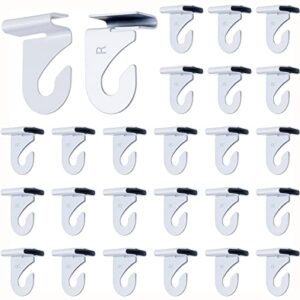 aluminum ceiling hooks for drop-ceiling t-bars right and left white ceiling hanger t-bar track clip suspended ceiling hooks grid clips for hanging plants office signs decorations (20)