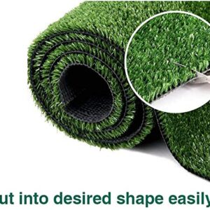 Artificial Grass Turf Lawn-3 Feet x 10 Feet, 0.4" Indoor Outdoor Rug Synthetic Grass Mat Fake Grass