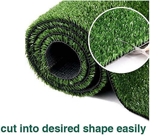 Artificial Grass Turf Lawn-3 Feet x 10 Feet, 0.4" Indoor Outdoor Rug Synthetic Grass Mat Fake Grass