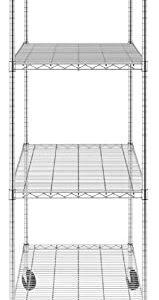 SafeRacks NSF Certified Storage Shelves, Heavy Duty Steel Wire Shelving Unit with Wheels and Adjustable Feet, Used as Pantry Shelf, Garage or Bakers Rack Kitchen Shelving - (24"x48"x72" 4-Tier)