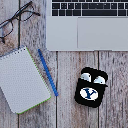 OTM Essentials Officially Licensed Brigham Young University Earbuds Case - Black - Compatible with AirPods