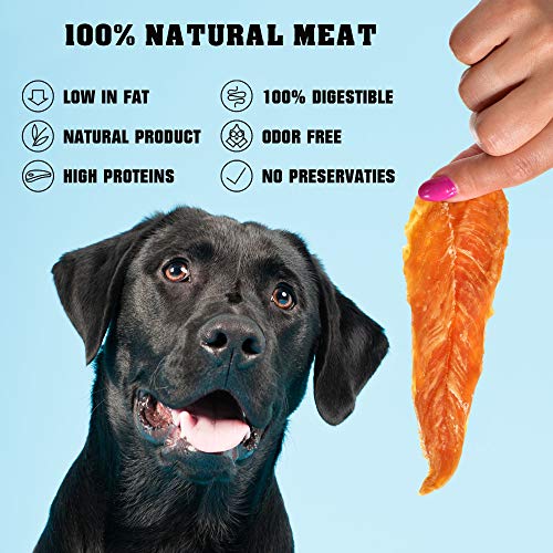 Chicken Jerky Dog Treats 1.5 Lb - Human Grade Pet Snacks & Grain Free Organic Meat - All Natural High Protein Dried Strips - Best Chews for Training Small & Large Dogs - Bulk Soft Pack Made for USA