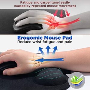 Gimars Large Gel Memory Foam Ergonomic Mouse Pad Wrist Rest Support - Positive Life Theme Mousepad for Laptop, Computer, Gaming, Office - Comfortable for Easy Typing and Pain Relief