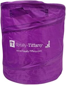 totally tiffany popc-502 totally tiffany-12 pop up trash can-purple, one size