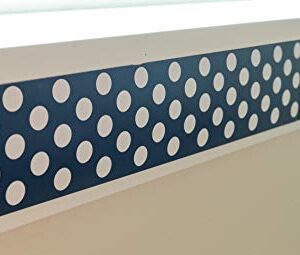 Youngever 52.5 ft Bulletin Board Borders Border for Classroom Decoration, Black Polka Dot Bulletin Border