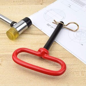 2 Pcs 1/2 inch Red Handle Hitch Pin Accessories for Tractors,Clevis pin (1/2 x 3-5/8)