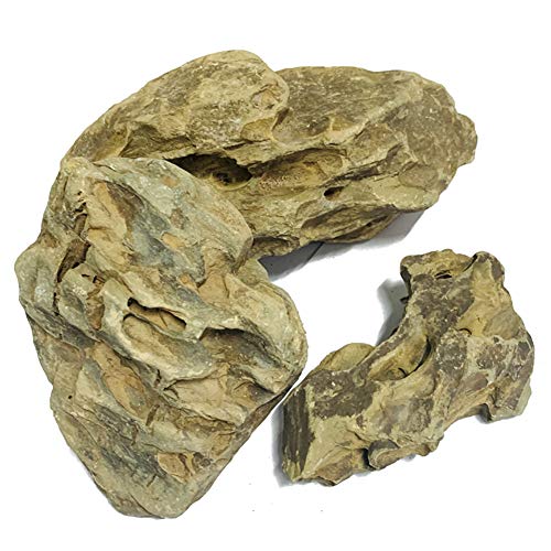 ZYYRT Natural Stone Aquarium Decoration 4.4 lb Dragon Stone Rock Mixed Sizes for Micro Landscape Fish Tank Decor