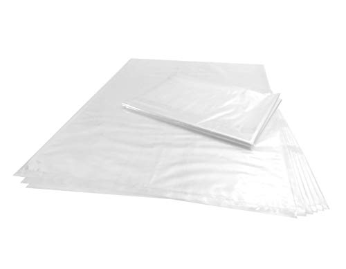 Wowfit 100 CT 16x20 inches 1.1 Mil Clear Plastic Flat Open Poly Bags Great for Proving Bread, Dough, Storage, Packaging and More (16 x 20 inches)