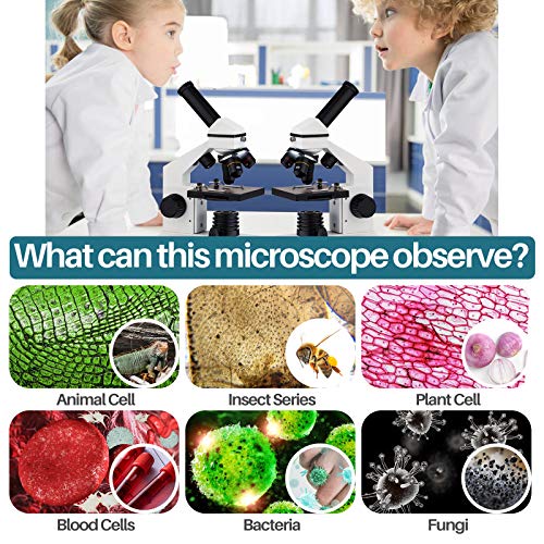 Microscope Biological for Kids, Students and Adult 250X-2000X Powerful Biological Children's Microscope Set for School Laboratory Home Biological Scientific Research Education