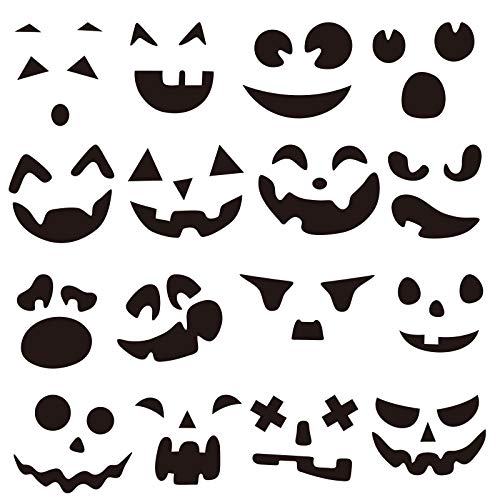 Halloween Pumpkin Stickers Crafts Decorations -Make Your Own Jack-O-Lantern - Trick or Treat Party Supplies 64Ct