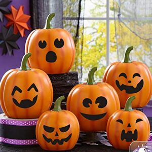 Halloween Pumpkin Stickers Crafts Decorations -Make Your Own Jack-O-Lantern - Trick or Treat Party Supplies 64Ct