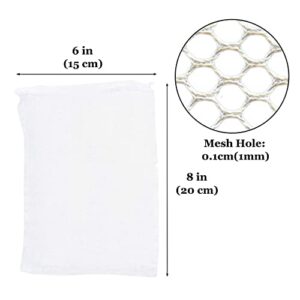 JOR Aquarium Media Filter Bags with 1mm Holes, Nylon Mesh Aquarium Filter with Plastic Zipper, Choose Your Best Fish Tank Net Bags, Sturdy, Easy, and Reusable, 10 pcs