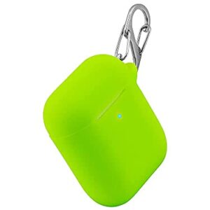 Felony Case – Soft Silicone AirPods Case 2 &1 - Neon Green | Shockproof, 360° Protective Apple Airpods Case Cover with Keychain | Wireless Charging Compatible with Front LED Visible